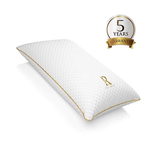 Royal Therapy Memory Foam Pillow, Neck Pillow Bamboo Adjustable Side Sleeper Pillow for Neck & Shoulder, Support for Back, Stomach, Side Sleepers, Orthopedic Contour Pillow (King)