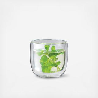 Sorrento Double Wall Glass Tea Cup, Set of 2