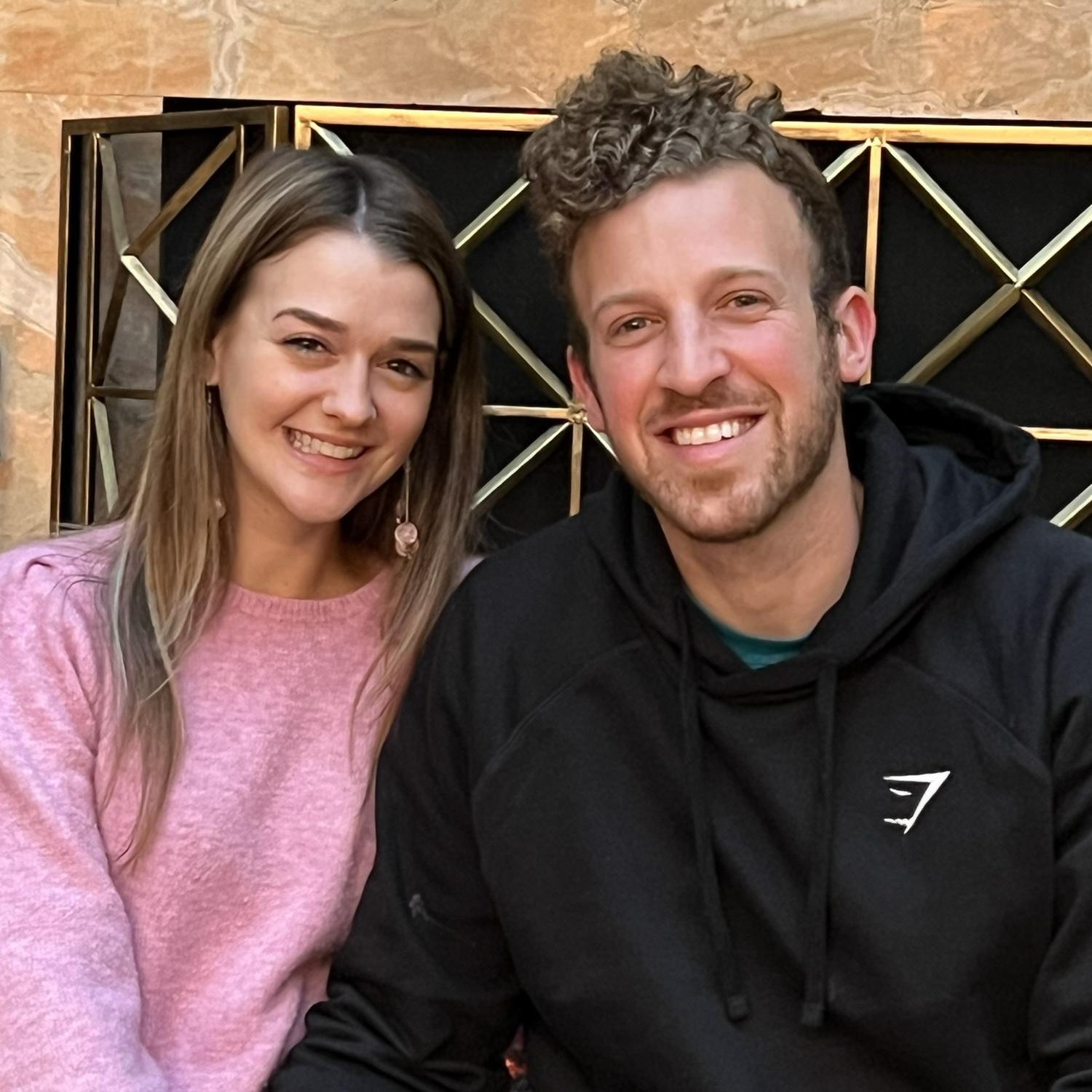 Celebrating our first Hanukkah together, December, 2022.