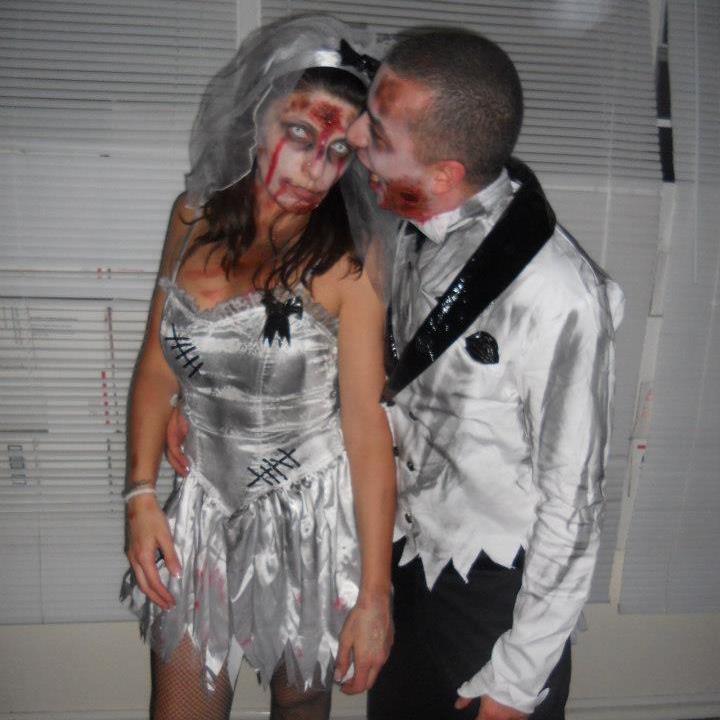 We were meant to be... Halloween 2014 Zombie Bride and Groom