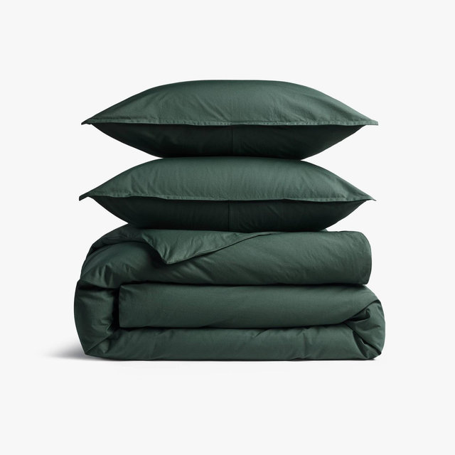 King/California King Casual Organic Cotton Duvet Cover Set Pine - Parachute for Target