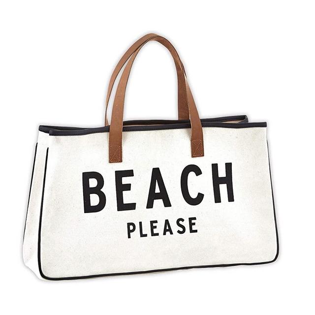 Creative Brands Hold Everything Tote Bag, 20" x 11", Beach Please