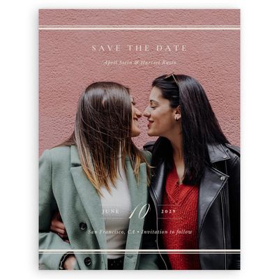 Classic Greige, Beige Wedding Digital Save the Date - Roana Photo