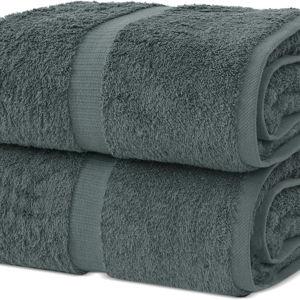 Chakir Turkish Linens, 100% Cotton Premium Quality Turkish Bath Sheets (35''x70'' Large Bath Sheet Towels - Dark Gray)