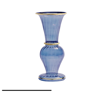 KIM SEYBERT Trumpet Bud Vase in Blue