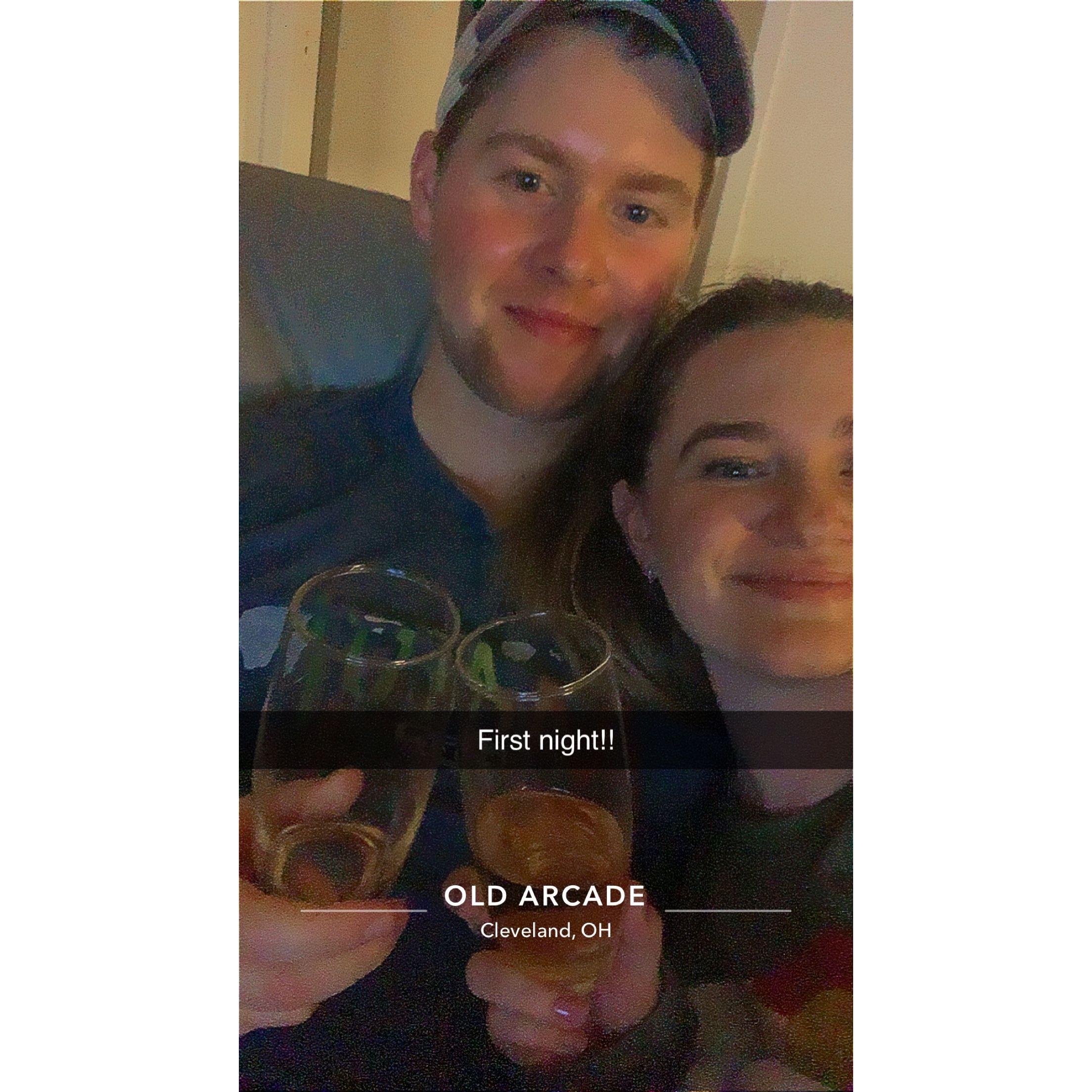 After 2 years of long-distance, Jake moved back to Cleveland in 2023 and we got our first apartment together in downtown Cleveland!