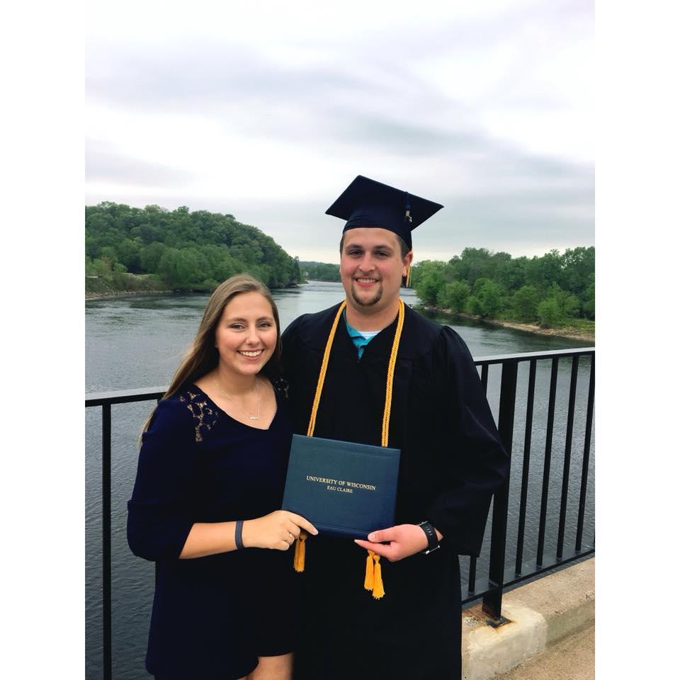 Brad's graduation from UW-Eau Claire in 2018.