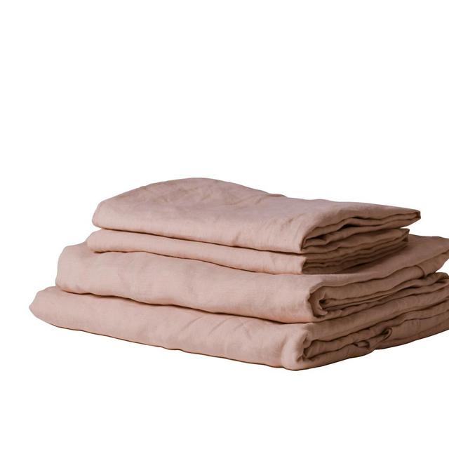 100% pure French linen Sheet Set in Clay