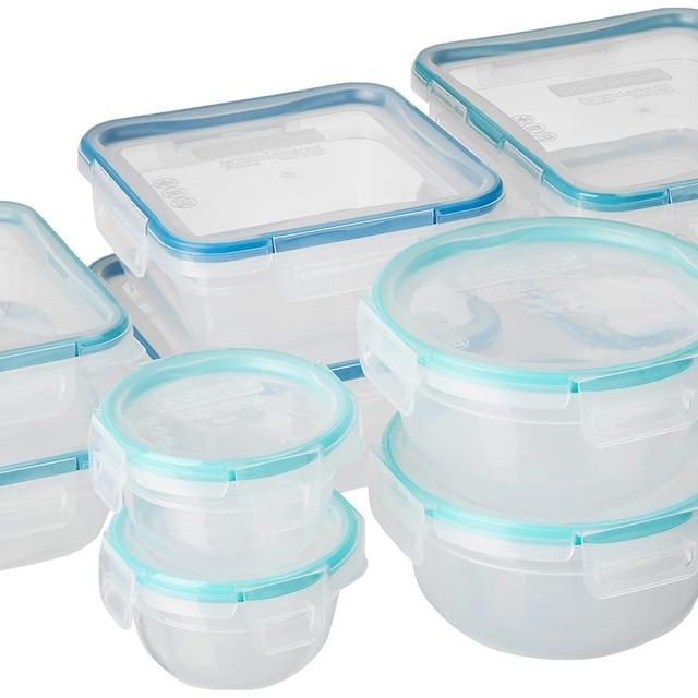 Snapware Total Solution Rectangular Plastic Food Storage Set (20-Piece, BPA Free, Meal Prep, Leak-Proof, Microwave, Freezer and Dishwasher Safe)