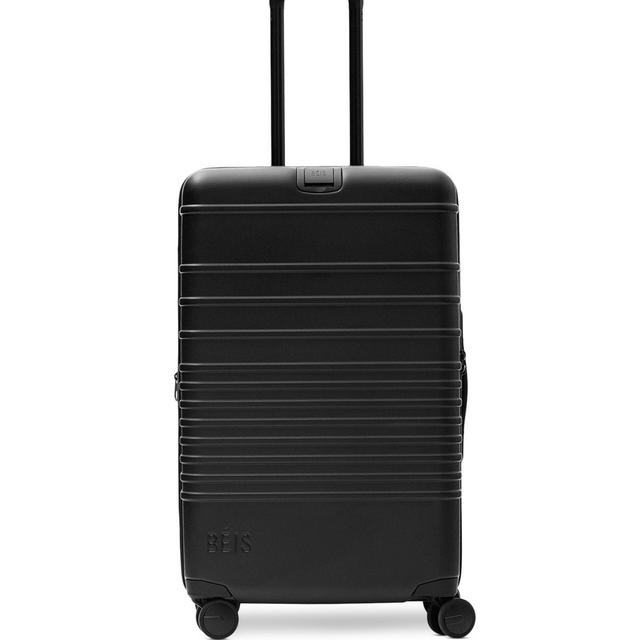 BÉIS Medium Check In Roller Suitcase in All Black