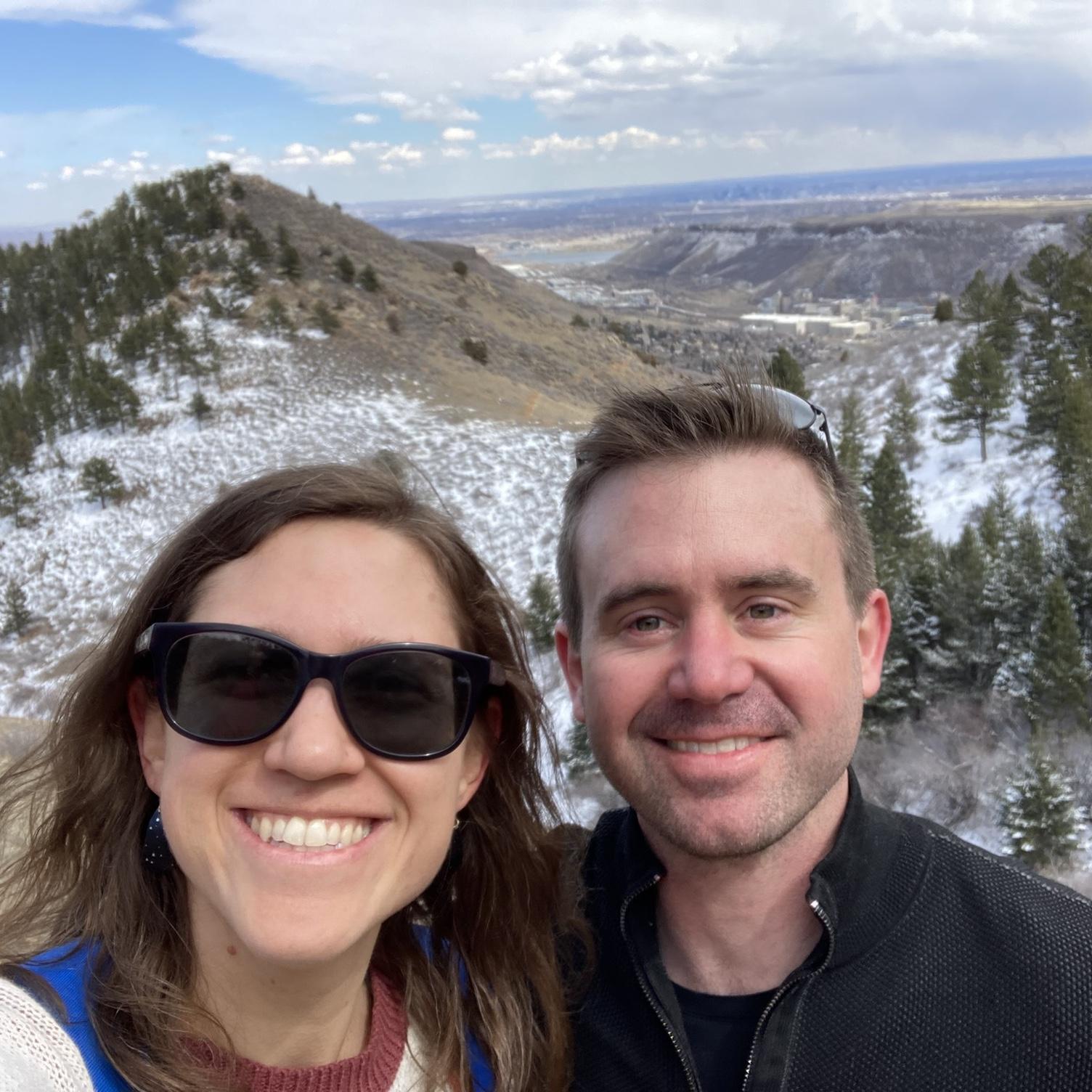 Our first photo together! The day we met, we went on a hike at Nightbird Gulch in Golden.