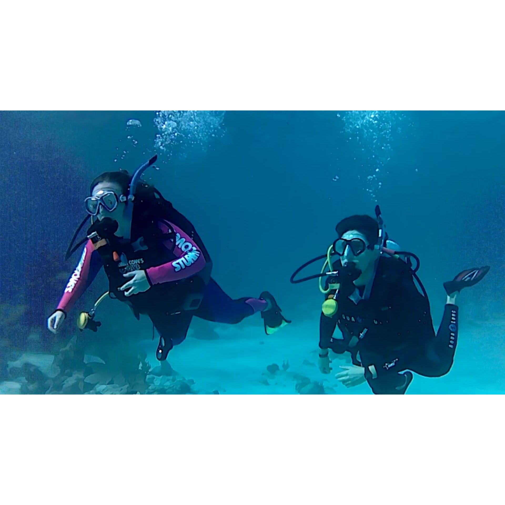 Getting our scuba certifications in the Bahamas, January 2023