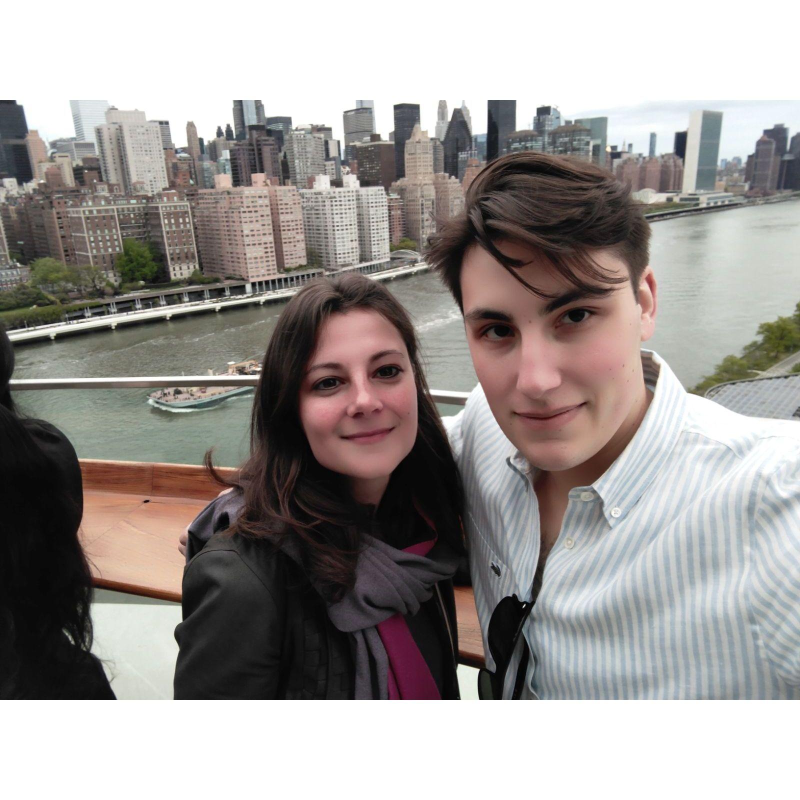 Our first picture together! 

Roosevelt Island - NYC