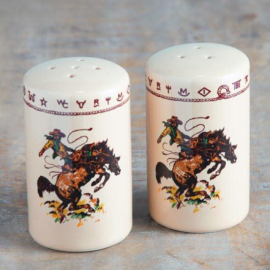 West Creation Branded Bronco Rider Salt and Pepper Set