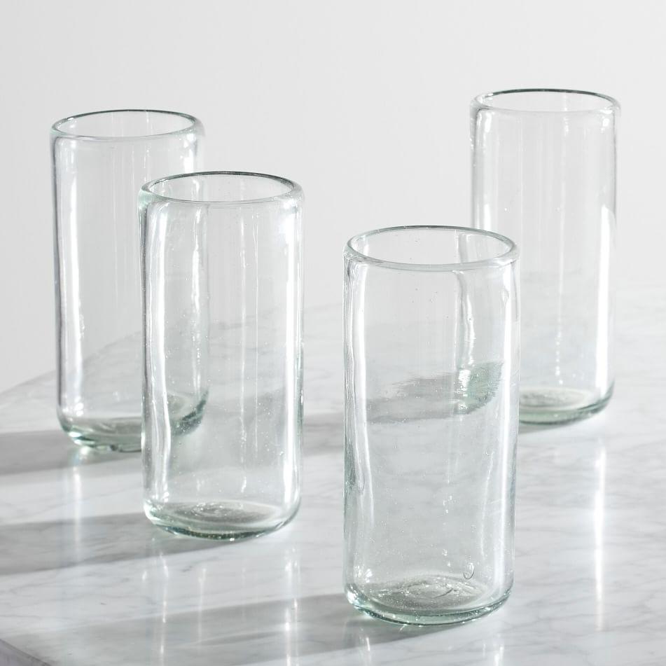 Recycled Mexican Tall Drinking Glass - Non Luster 4pc