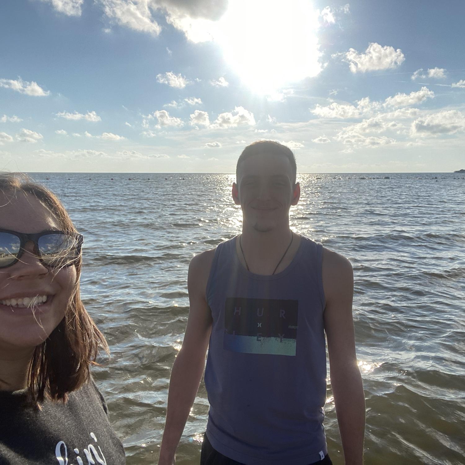 First time experiencing the ocean together!