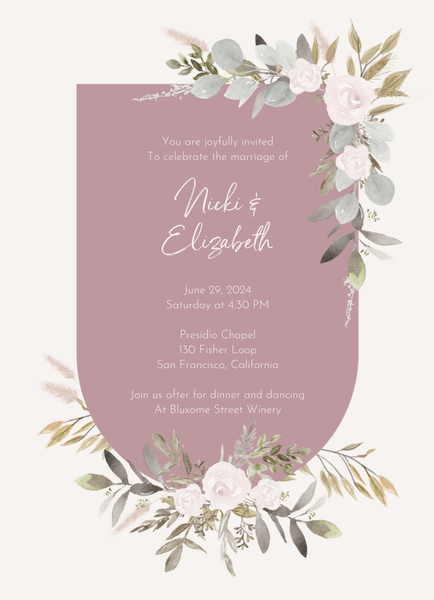 Adeleida Portrait | Light Oatmeal | Zola Wedding Invitations