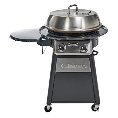 Cuisinart CGG-888 Grill Stainless Steel Lid 22-Inch Round Outdoor Flat Top Gas Griddle Cooking Center, 360