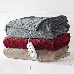 Therapedic® Electric Heated Silky Plush Throw Blanket
