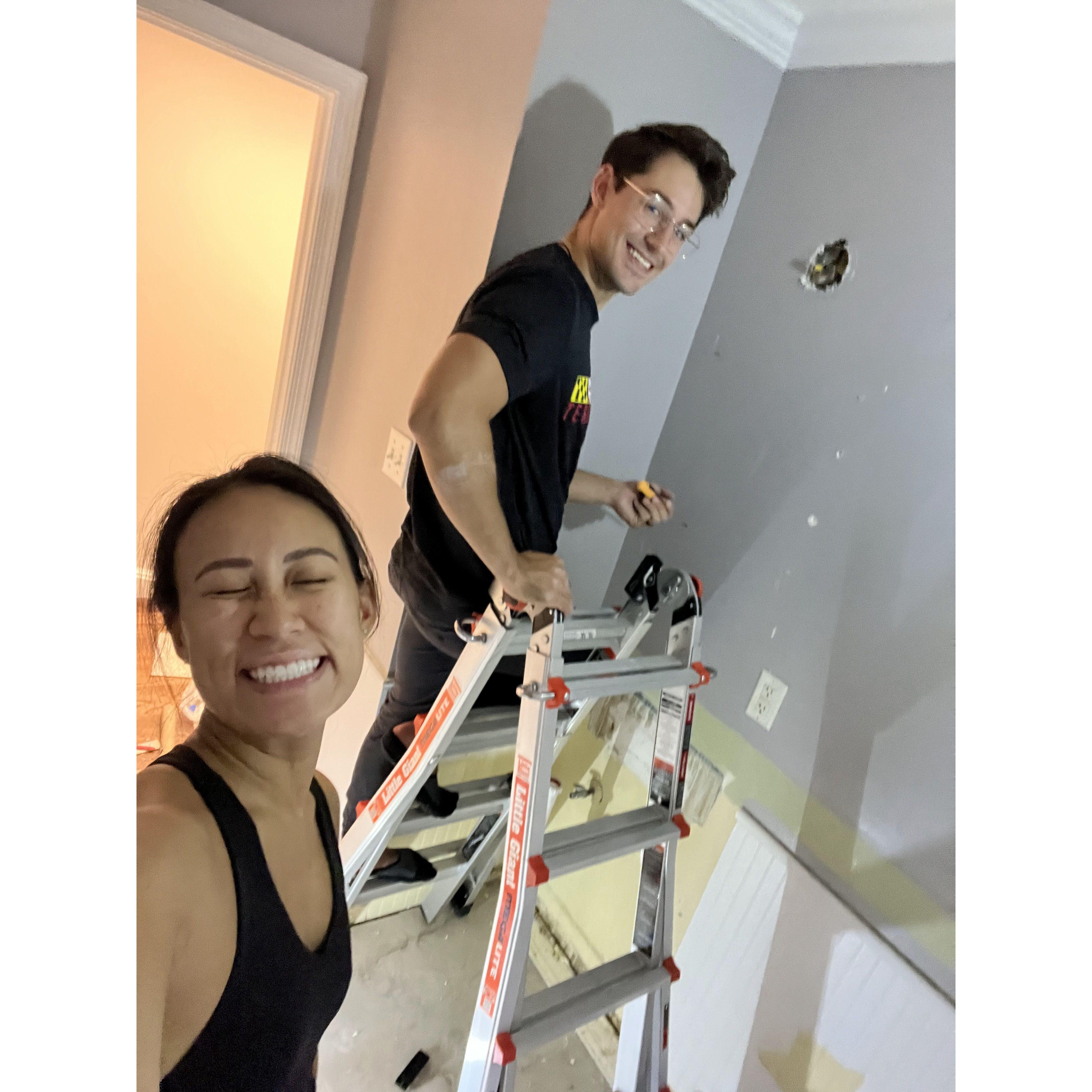 Starting our DIY adventures with re-doing the upstairs bathrooom! Downstairs bathroom, you're next