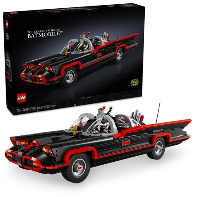 LEGO DC Batman: The Classic TV Series Batmobile, DC Collectible Car, Building Set Inspired by The 1966 Television Show’s Classic Batmobile, Creative Gift for Adults and Super Hero Fans, 76328