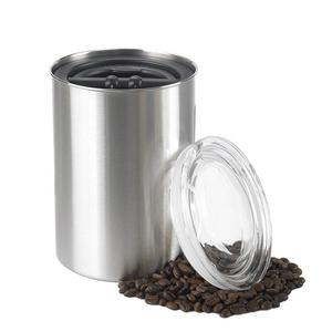 Planetary Design - Airscape Coffee and Food Storage Canister, 64 oz - Patented Airtight Lid Preserves Food Freshness - Stainless Steel - Brushed Steel