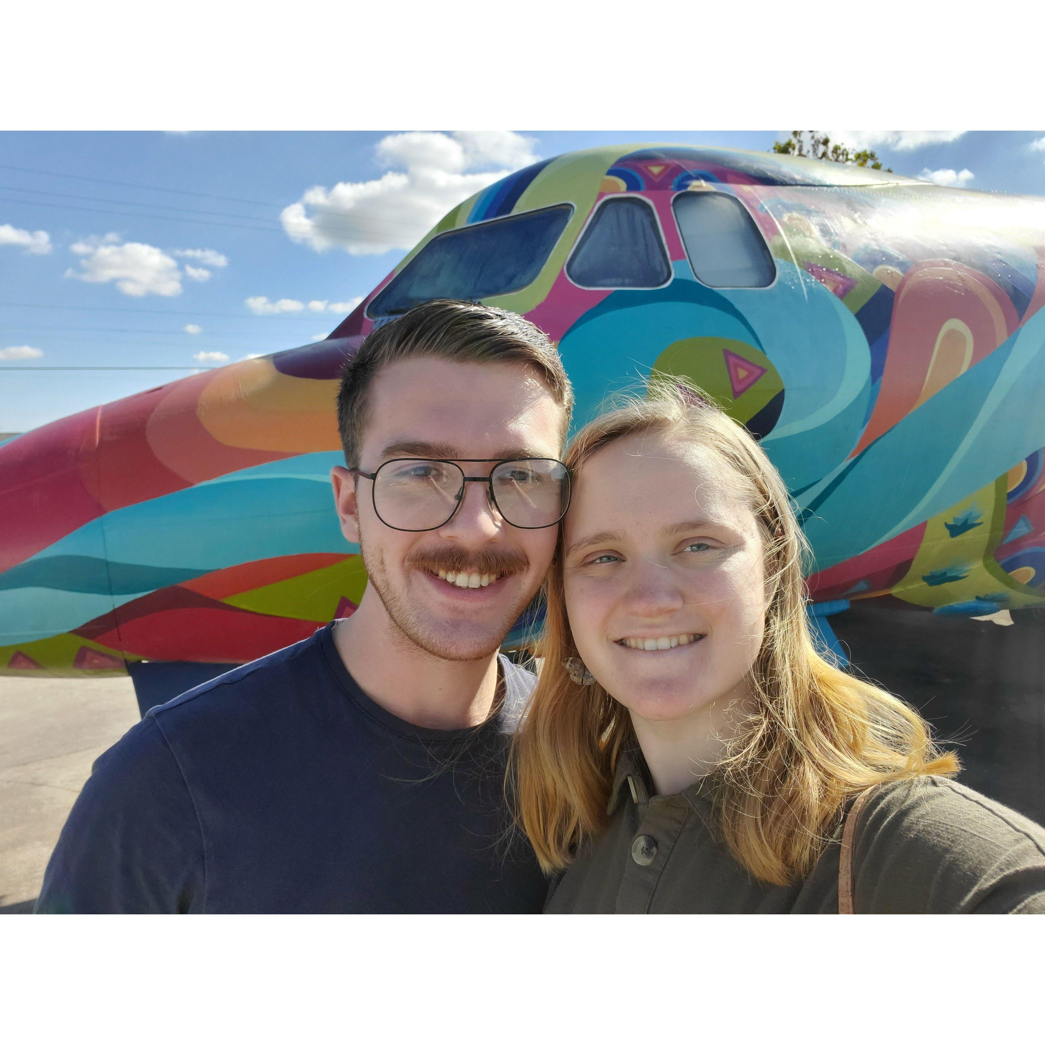 Us at the 1940 Air Terminal Museum in Houston