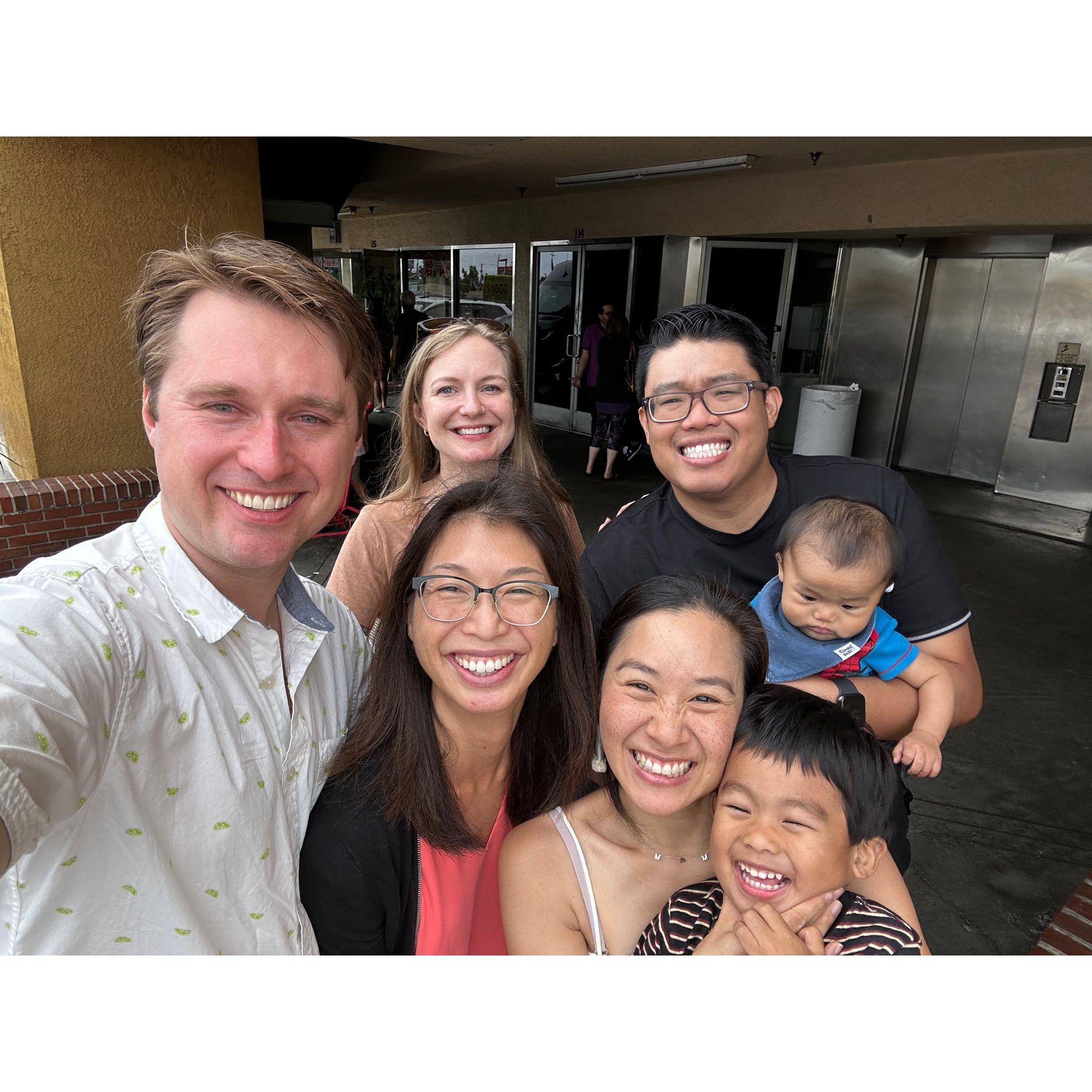 Visiting Kim, Ryan, RJ, Tyler, and Natalie in Orange County, California