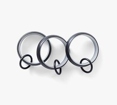 Antique Bronze Featherweight Curtain Round Rings (Set 10)