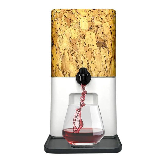 Bebly Box Drink Dispenser and Wine Dispenser | Cork Design | Insulated - No Sweating - No Watered Down Drinks - Simple - Stylish - Mess Free Beverage Dispenser | Includes Freezable, Reusable 3L Bag