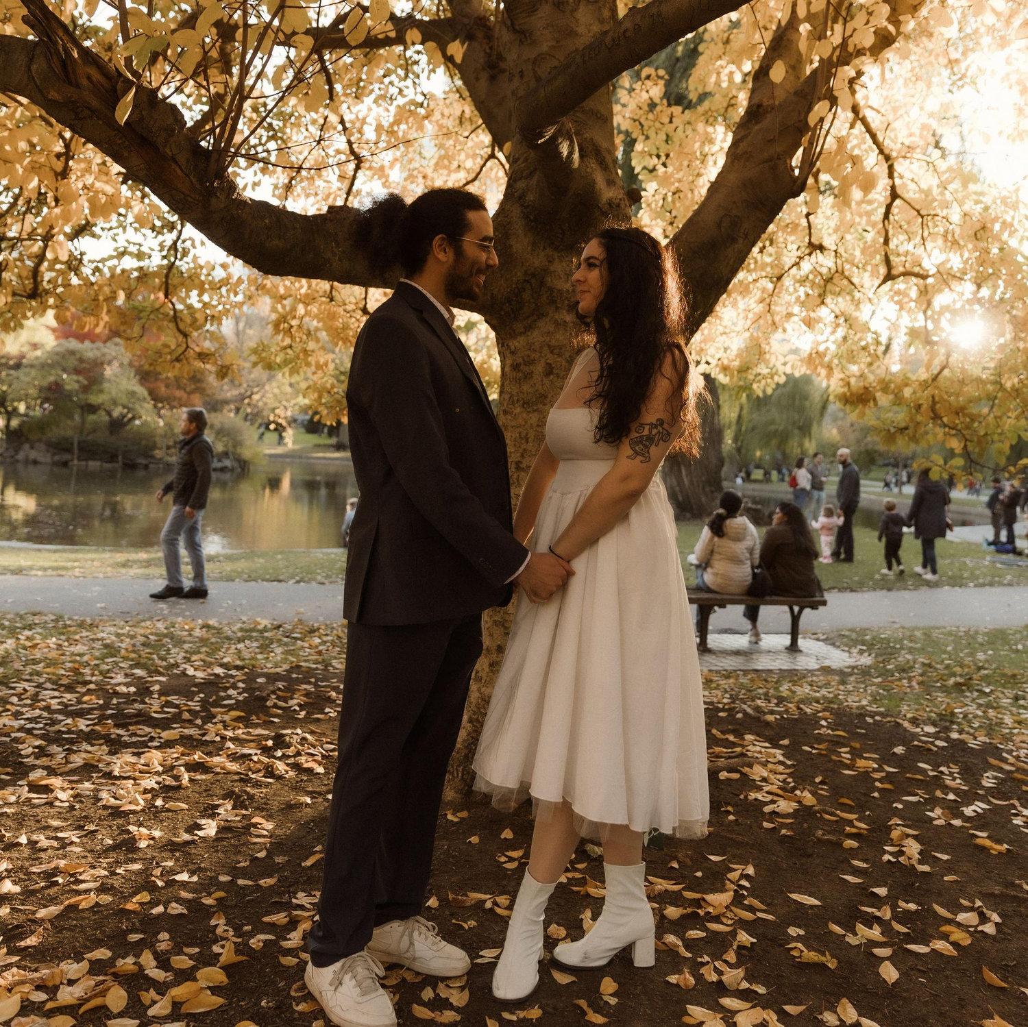 One of many happy moments at the Boston Commons.