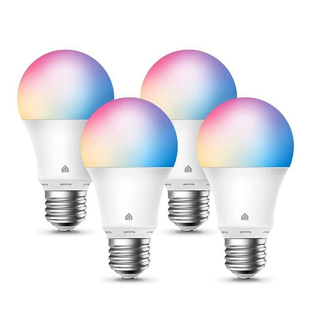 Kasa Smart Light Bulbs, Full Color Changing Dimmable Smart WiFi Bulbs Compatible with Alexa and Google Home, A19, 9W 800 Lumens,2.4Ghz only, No Hub Required, 4-Pack