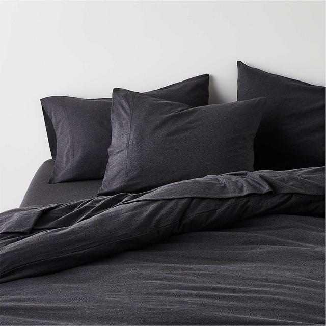 Organic Jersey Charcoal Grey King Duvet Cover