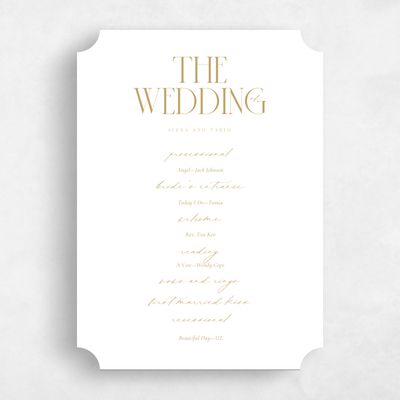 Ticket Wedding Program - Cleveland