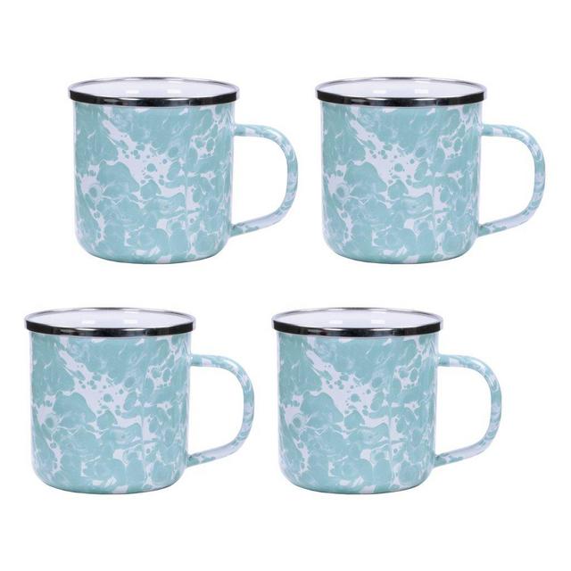Set of 4 Sea Glass Adult Mugs