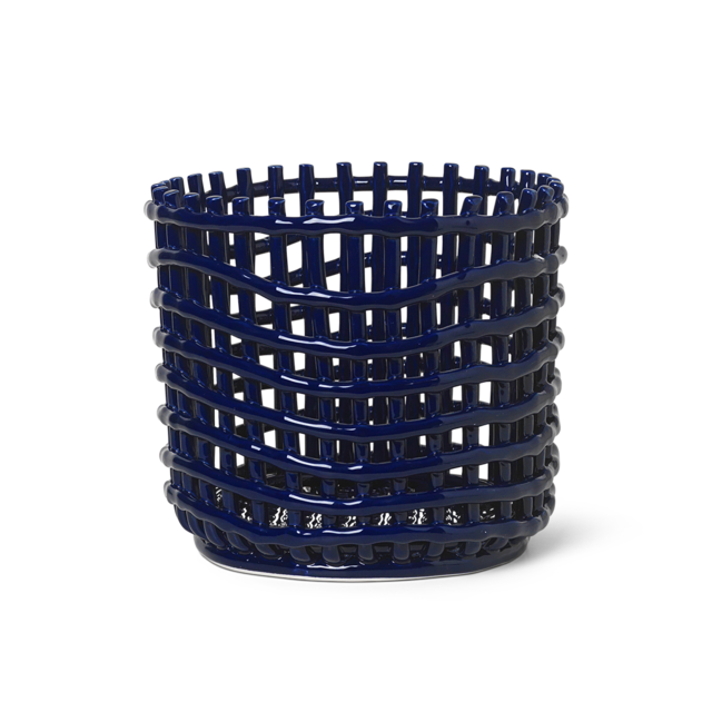 Ceramic Basket - Large (Blue)