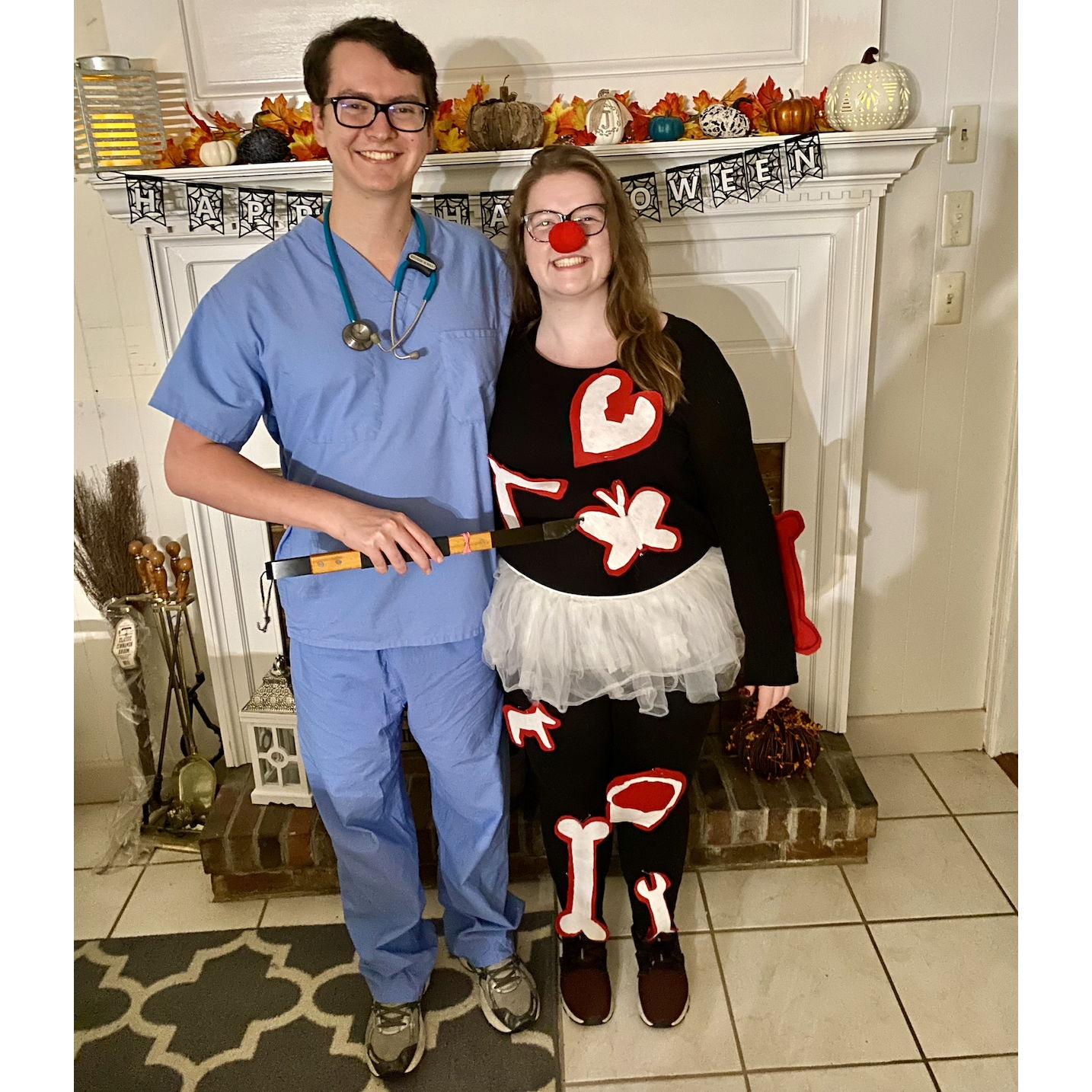 Our first Halloween as the board game Operation!