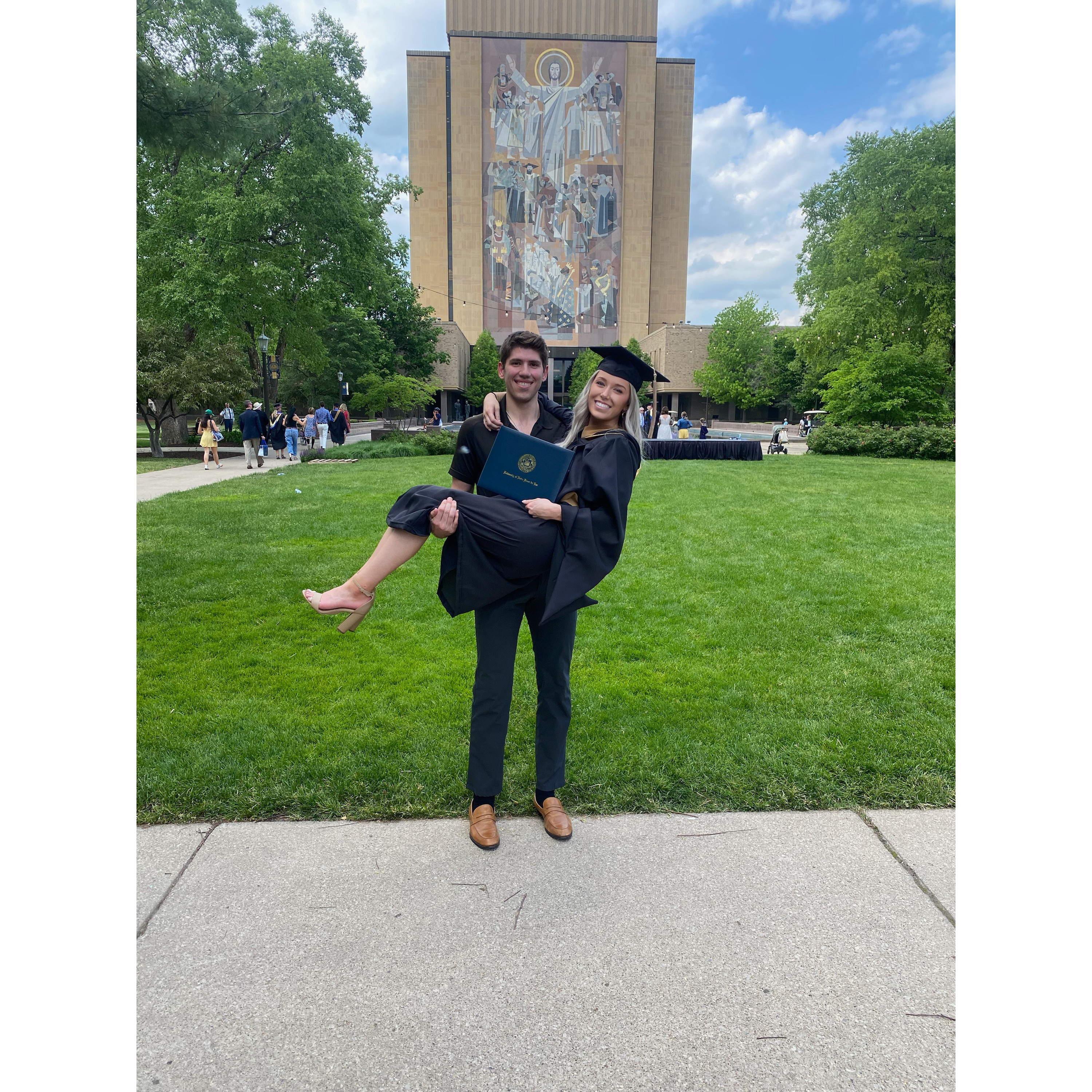 Katie & David at Notre Dame graduation!