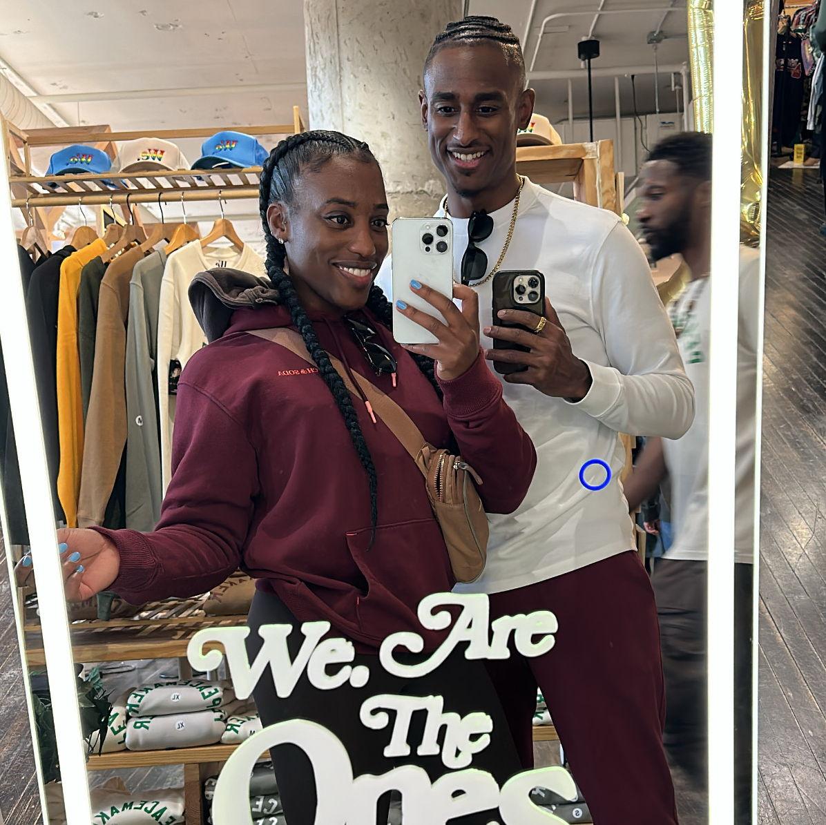 We are the one's we've been waiting for. One of our first pictures after we reconnected.