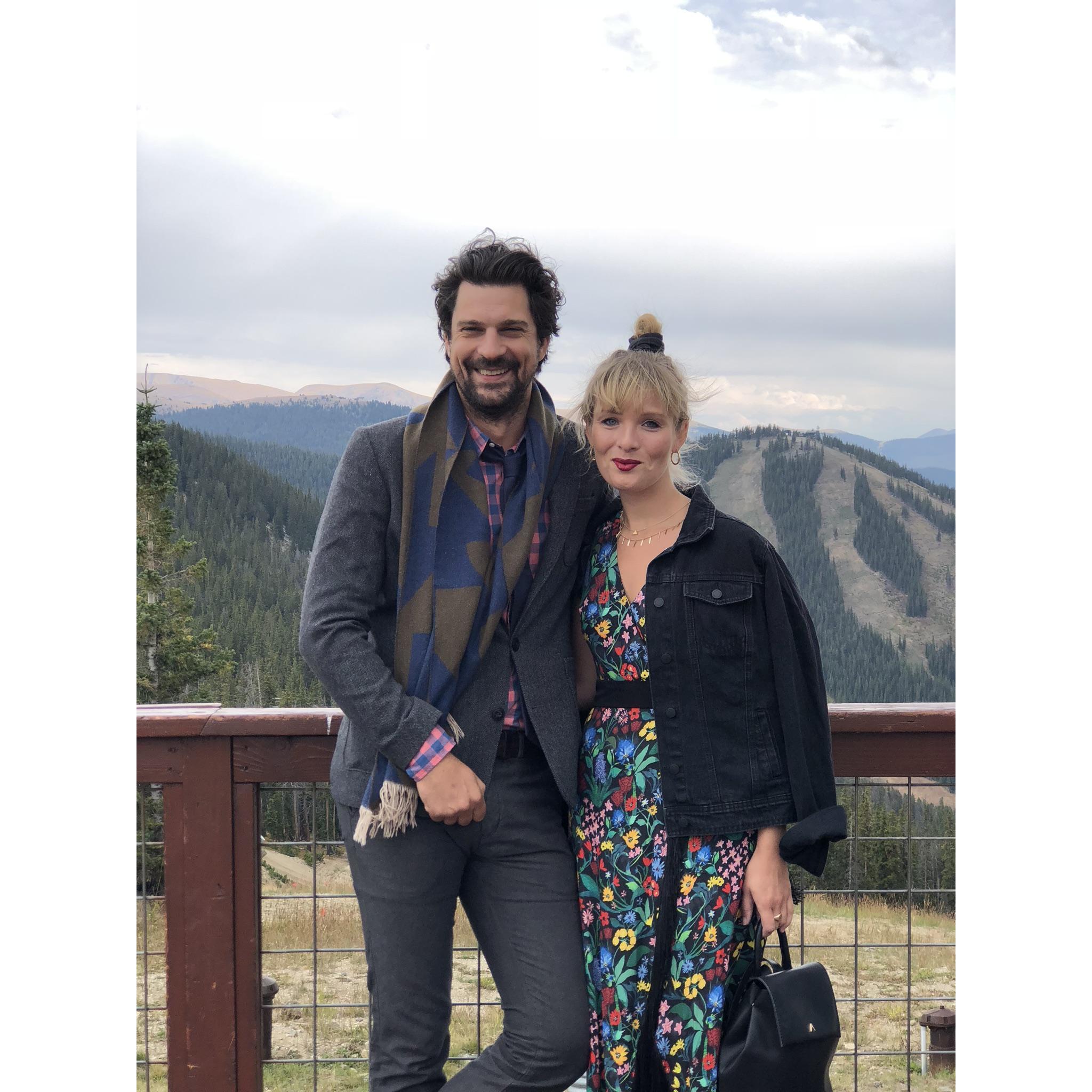 Stretching our legs after a long road trip at Julianna and Joe's Colorado wedding.