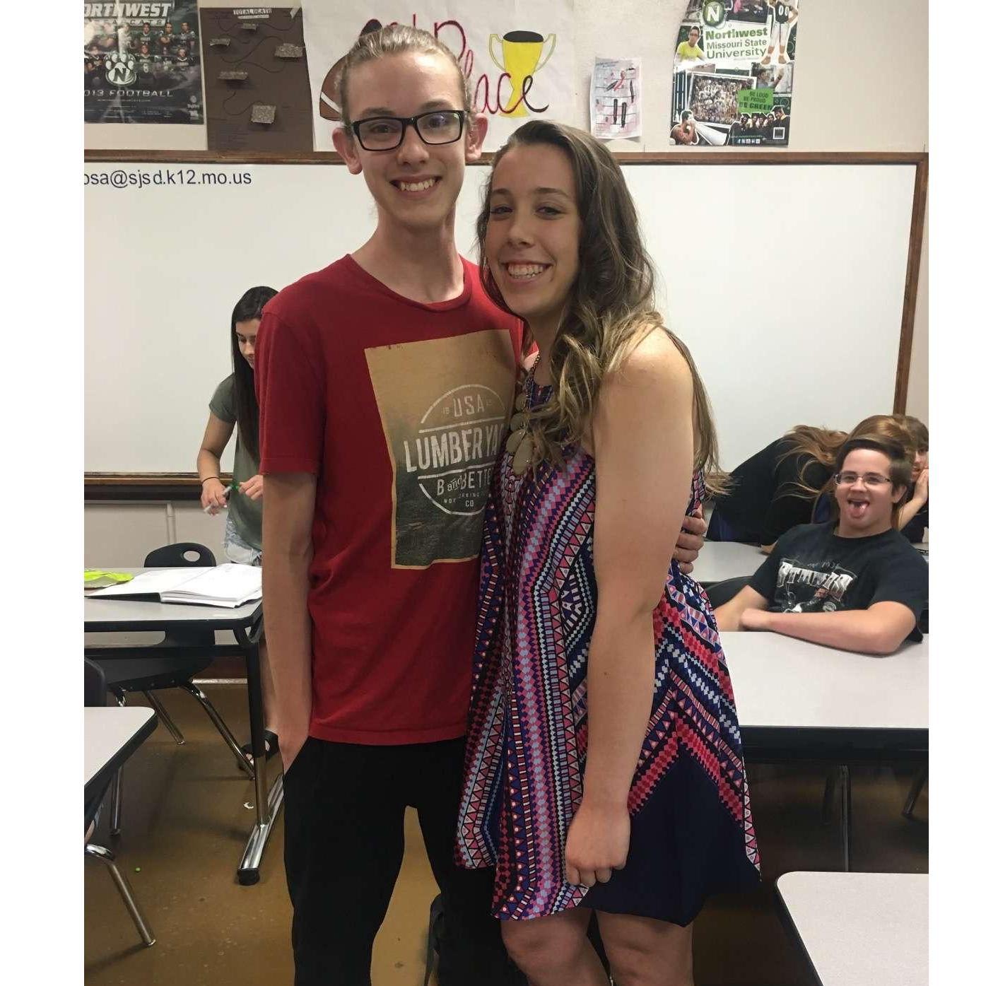 The last day of our freshman year and our first picture ever <3