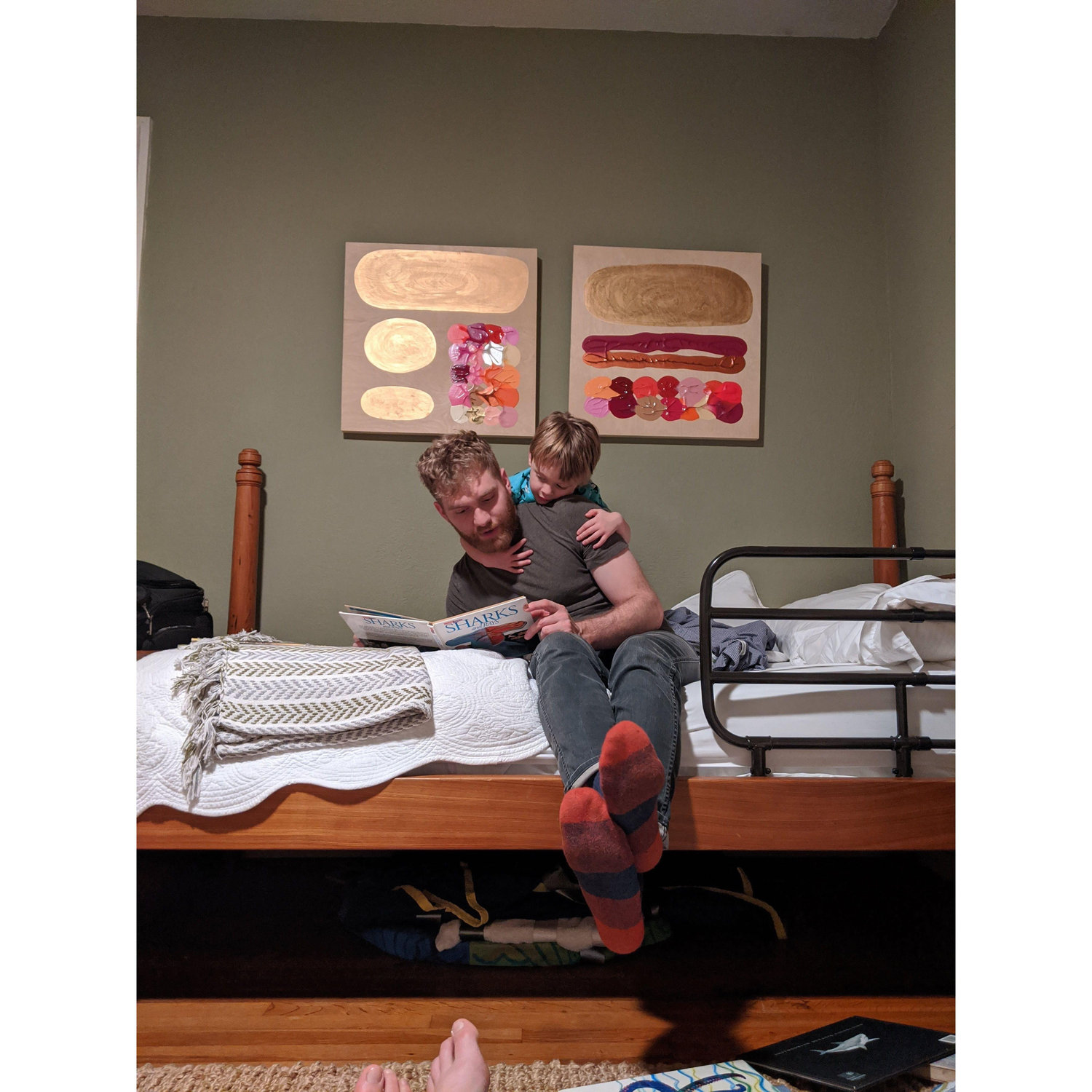 Wyatt reading with his Dada during a Baton Rouge rendevous. Circa 2020.