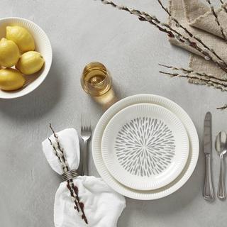 Profile Porcelain Patterned Accent Plate, Set of 4