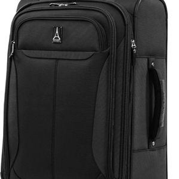 Travelpro Tourlite Softside 21" Expandable Luggage with 4 Spinner Wheels, Lightweight Suitcase, Carry-On, Black