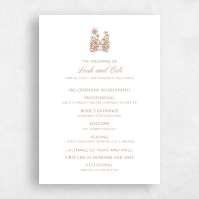 Camel, White Wedding Program - Passage