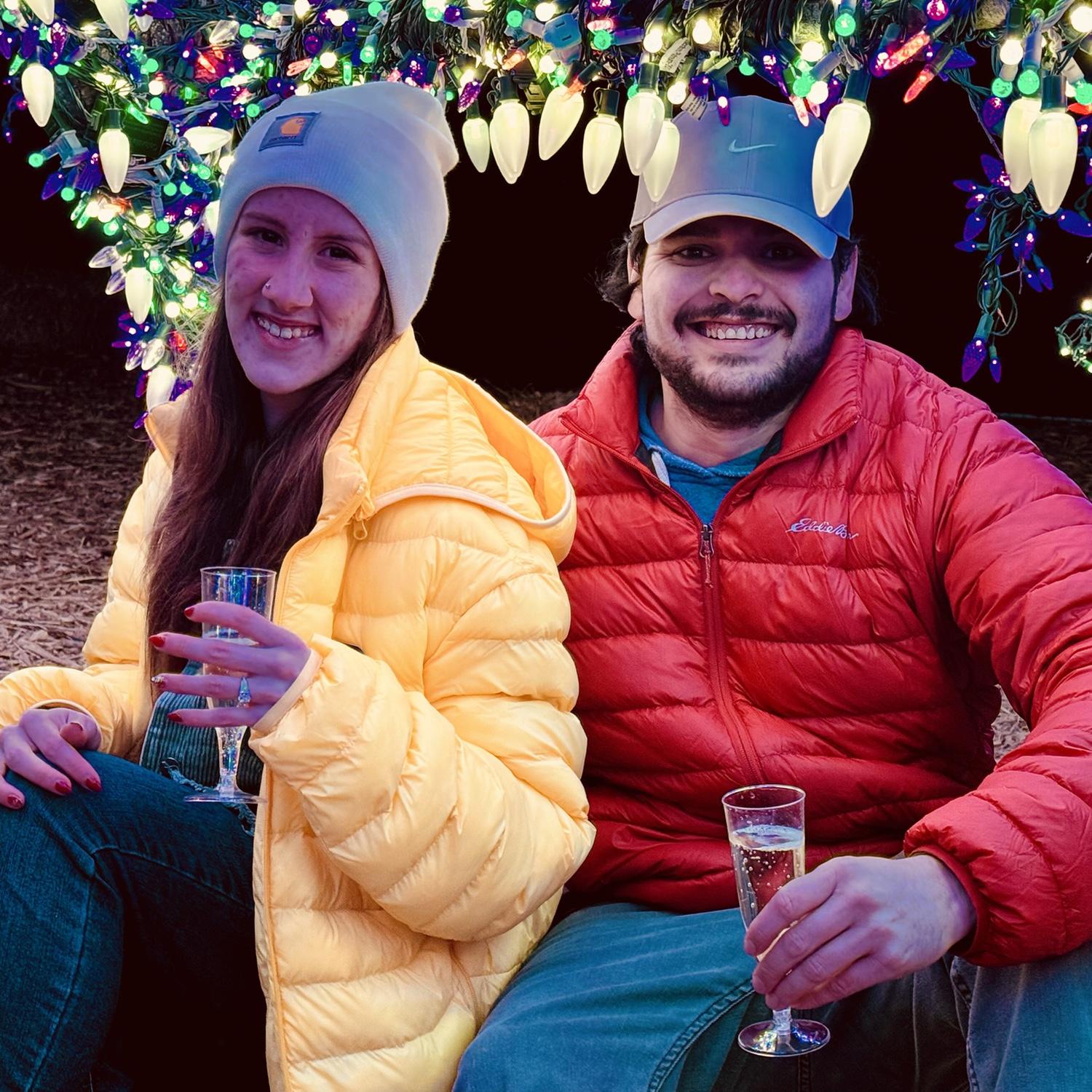 Christmas Night, 2024. Josh surprised me with a beautiful Proposal at the Lee’s Summit Magic Tree.