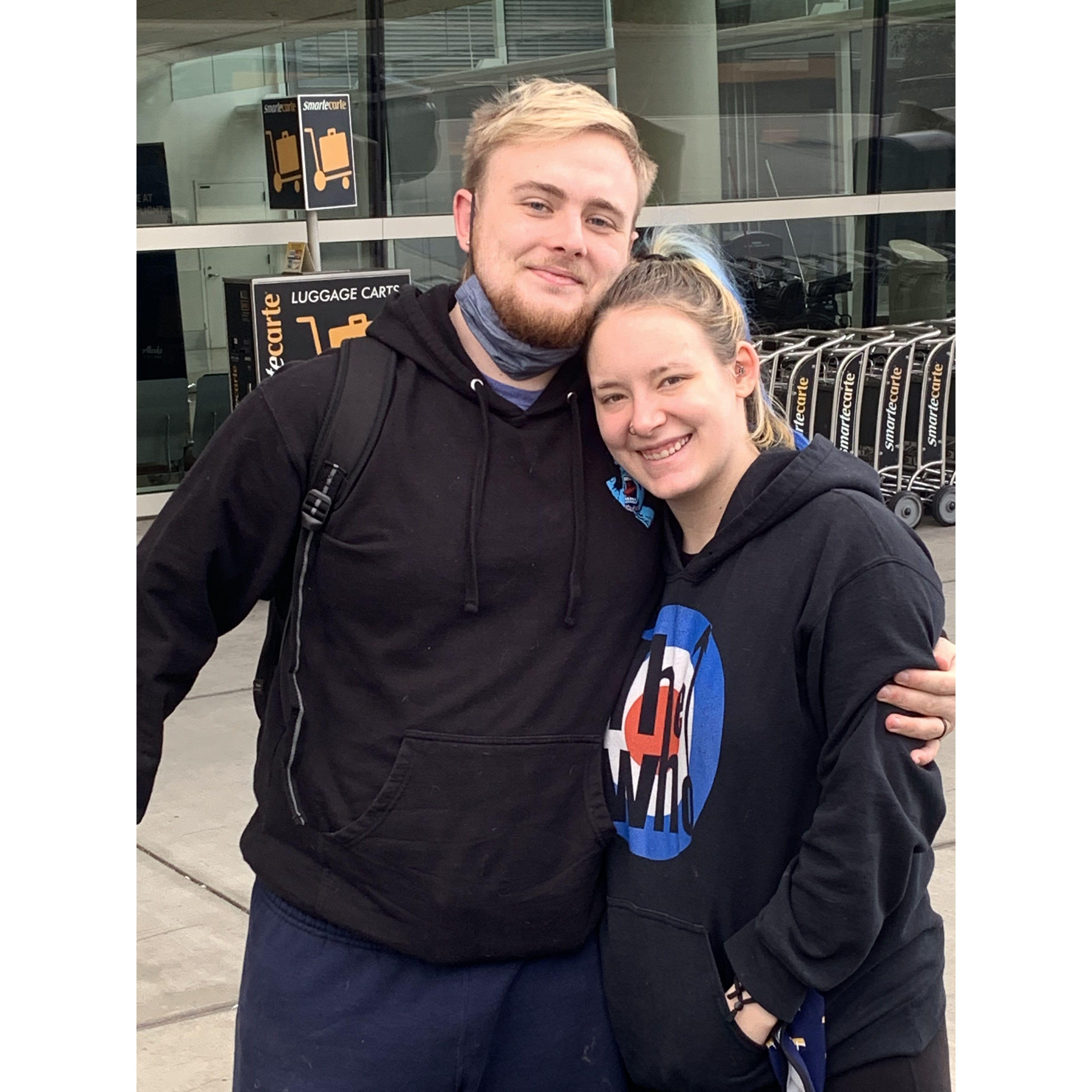 Saying goodbye to Will after he surprised Katie for new years