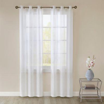 SALT™ Lora 2-Pack 84-Inch Grommet Sheer Window Curtain Panels in White