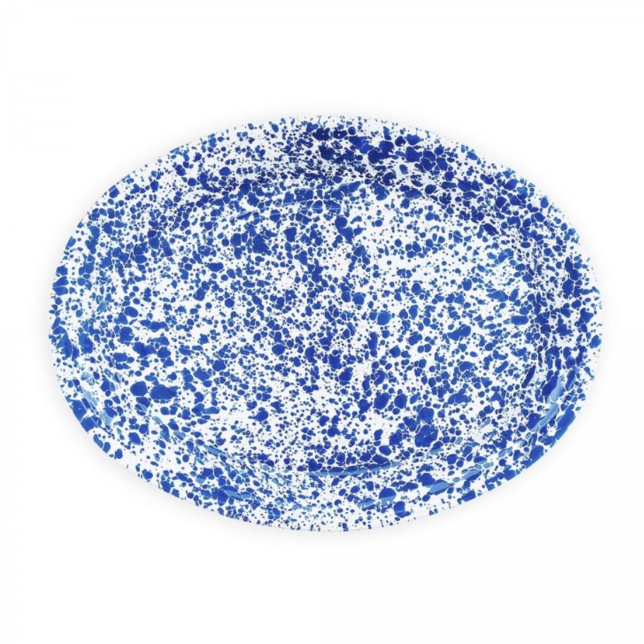 Splatter Oval Platter (Blue)