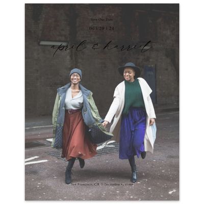 Black Wedding Digital Save the Date - Beaulieu Photo